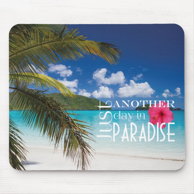 Mousepad Paraíso tropical da praia (Frente)