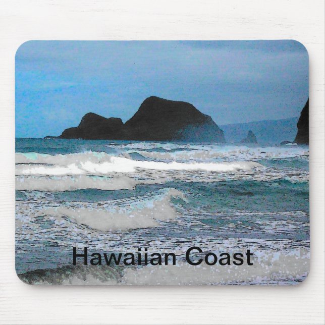 Mousepad Paraíso Tropical do Oceano Costeiro do Havaí (Frente)