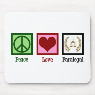 Mousepad Paralegal Peace Love