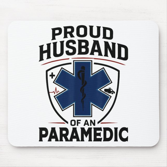 Mousepad Paramedic Husband Proud Husband Of An Paramedic  (Frente)