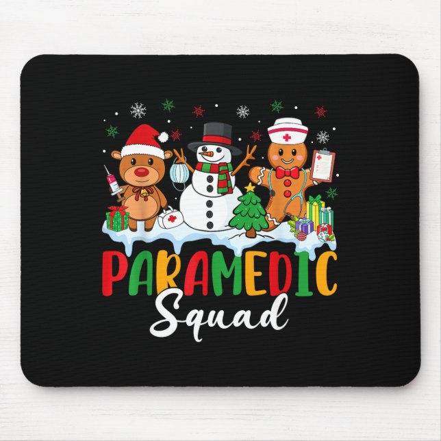 Mousepad Paramedic Squad Reindeer Snowman Gingerbread Chris (Frente)