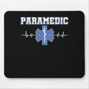 Mousepad Paramédico Caduceus Pulsação EMT EMS Enfermeiro Mé