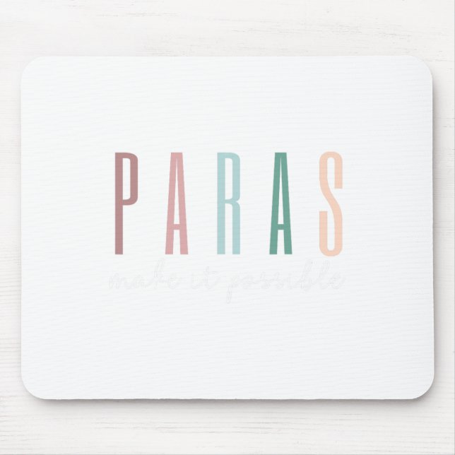 Mousepad Parâmetros Tornam Possível Profissional Auxiliar d (Frente)