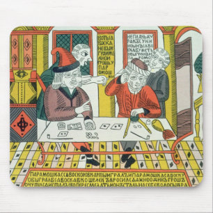 Mousepad Paramoshka e Savoska (impressão do woodcut)