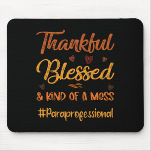 Mousepad Paraprofessionnelle Graças Abençoado Fal de Ação d