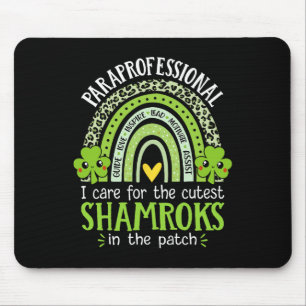 Mousepad Paraprofissional Shamrocks Mais Fofos Professor Di