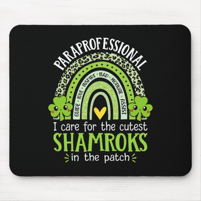 Mousepad Paraprofissional Shamrocks Mais Fofos Professor Di (Frente)