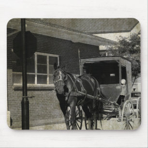 Mousepad Parar para um Ortografia, Cavalo Amish no Sinal de