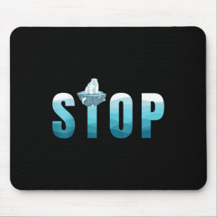 Mousepad Parar Proto Ambiental do Urso Polar de Poluição do