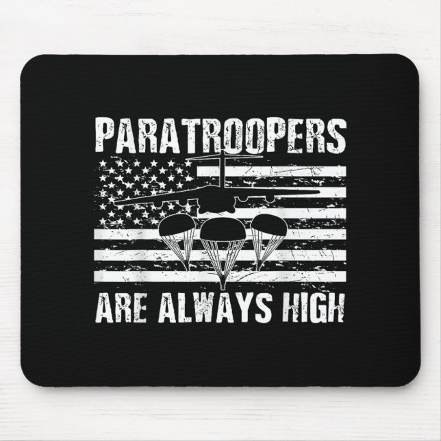 Mousepad Paratrooper American Flag U Exército Americano Vet (Frente)