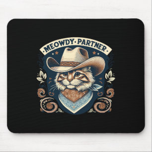 Mousepad Parceiro Meowboy Gowboy Que Uiva O País Engraçado
