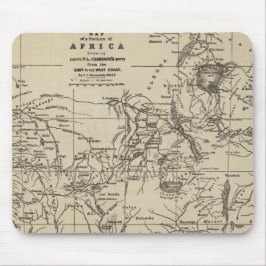 Mousepad Parcela do mapa de rota de África | Cameron