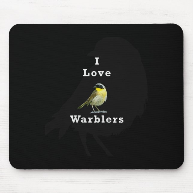 Mousepad Pardal-de-cabeça-amarela ”Eu Amo Pardais” Prem (Frente)