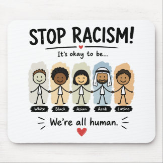 Mousepad Pare o racismo somos todos humanos