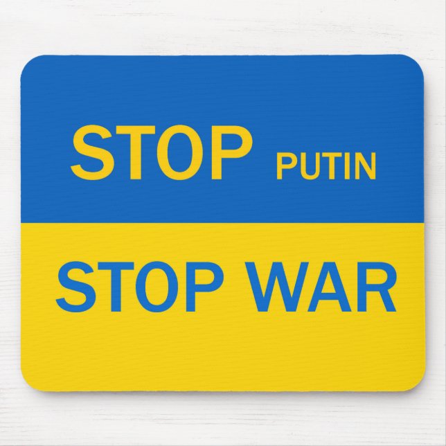 Mousepad Pare Putin, Pare a Guerra Mousepad! (Frente)