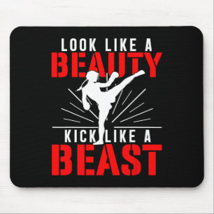 Mousepad Parece Beleza Chuta Como Besta Kickboxer Atlética