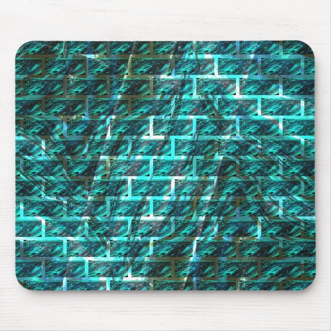 Mousepad Parede ciana manchada, pastada ou com tijolos de a (Frente)