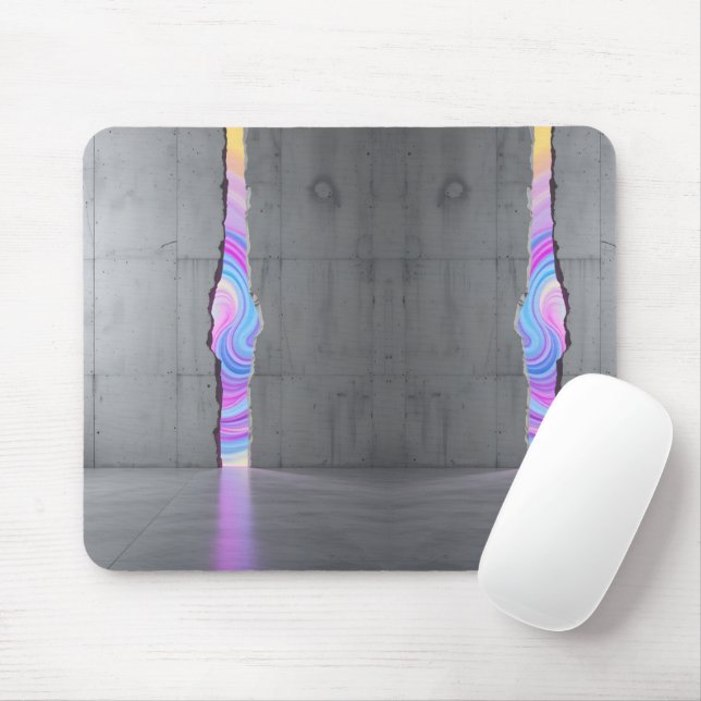 Mousepad Parede de concreto com lágrimas brilhantes (Com mouse)