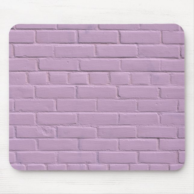 Mousepad Parede de tijolos Púrpura de Pastel Suave (Frente)