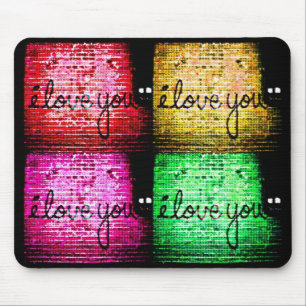 Mousepad Parede do amor dos grafites do pop art