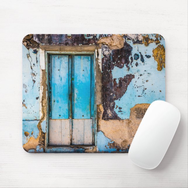 Mousepad Parede e porta azuis (Com mouse)
