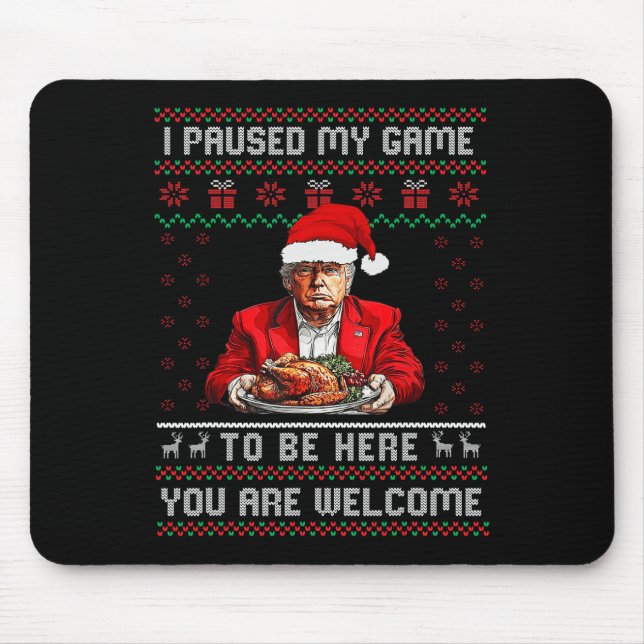 Mousepad Parei Meu Jogo Para Estar Aqui Pé De Natal (Frente)