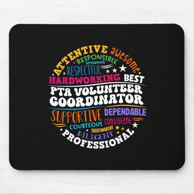 Mousepad Parents Teacher Ociation Pta Volunteer Coordinator (Frente)