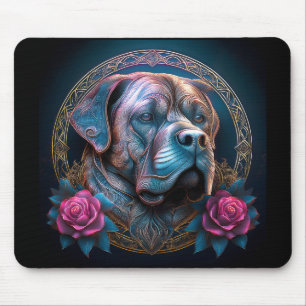Mousepad Pares Da Bull Mastiff Através De Um Portal De Temp