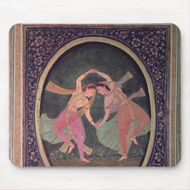 Mousepad Pares de meninas de dança que executam um Kathak (Frente)