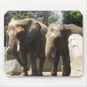 Mousepad Pares de tapete do rato dos elefantes