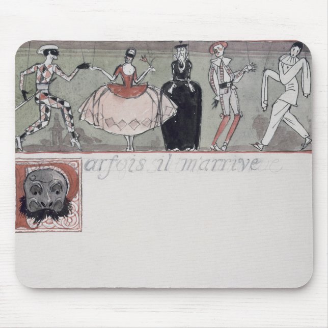 Mousepad "Parfois IL m'arrive" (tinta e w/c no papel) (Frente)