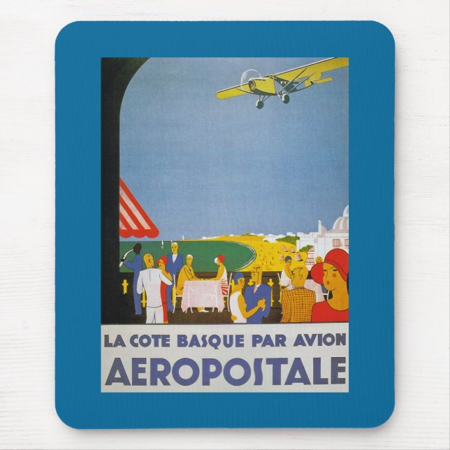 Mousepad Paridade Basque Avion da costa do La (Frente)