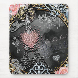 Mousepad Paris Brilho Glamour Brilho França Feminina Na Mod