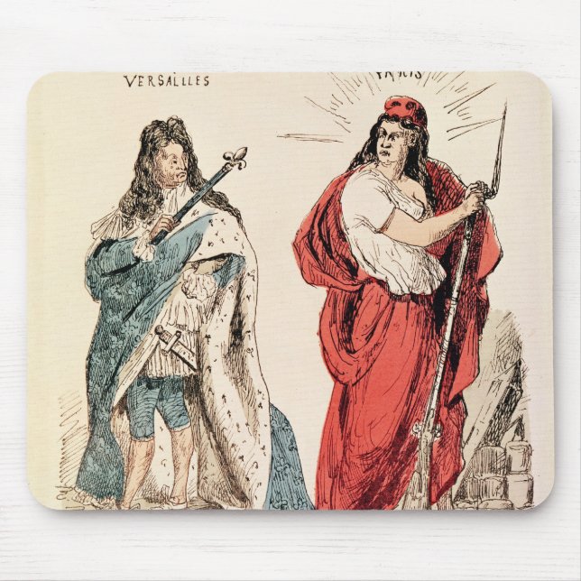 Mousepad Paris e Versalhes que brilham em se, 1871 (Frente)