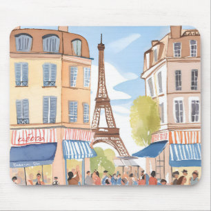 Mousepad Paris França Torre Eiffel Aquarela Viagem