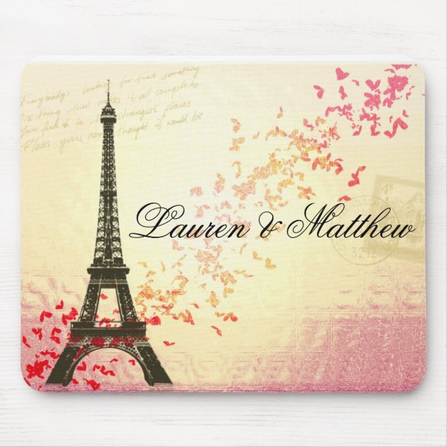 Mousepad Paris no amor - torre Eiffel (Frente)