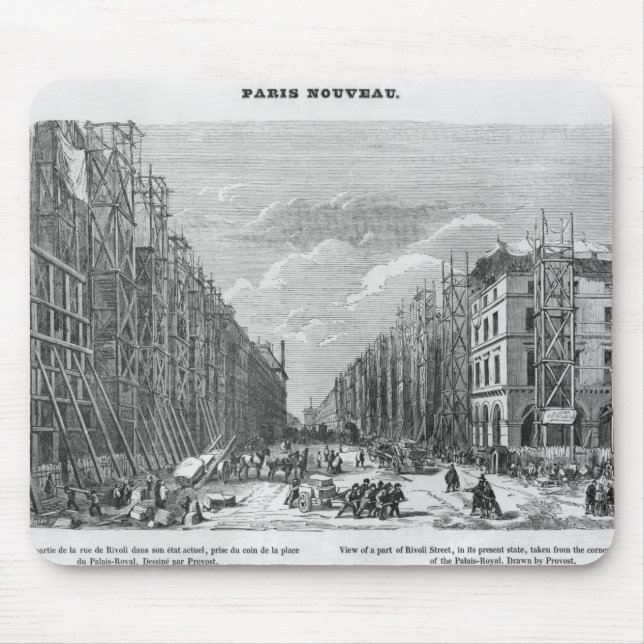 Mousepad Paris nova, ideia de uma peça da rua de Rivoli (Frente)