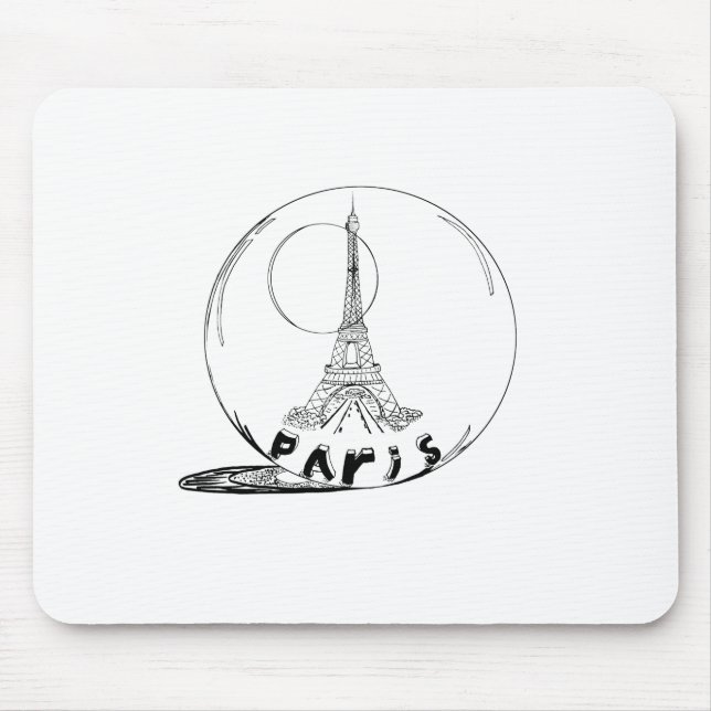 Mousepad paris numa bola de vidro (Frente)