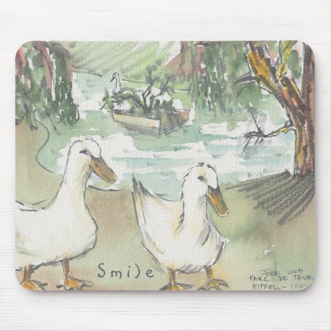Mousepad "Paris/Parc Sketch Watercolor" (Frente)