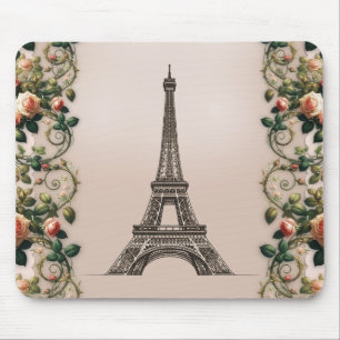 Mousepad París Rosa Vinha Torre Eiffel Shabby Chic
