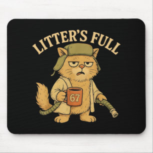 Mousepad Paródia de Gato Cheio da Ninhada Engraçada 67 Seis