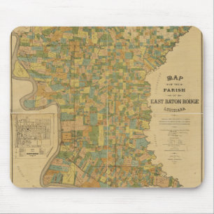 Mousepad Paróquia mapa de Baton Rouge do leste, Louisiana