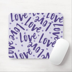 MOUSEPAD PÁRPURA COM AMOR ALEATÓRIO ARRASADO À MÃO
