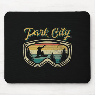 Mousepad Parque de Snowboard Cidade de Utah Dirigiu óculos