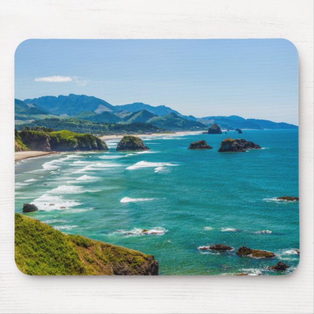 Mousepad Parque Estadual Ecola, Oregon. Panorama de Crescen (Frente)