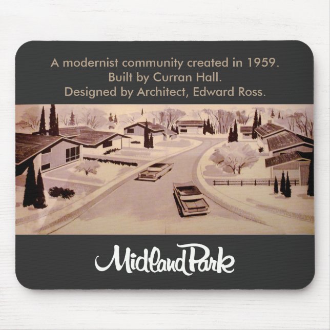 Mousepad Parque Midland Moderno do século médio, Toronto Mo (Frente)