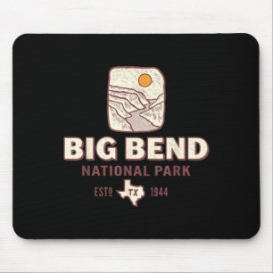 Mousepad Parque nacional big bend texas viagem retrô