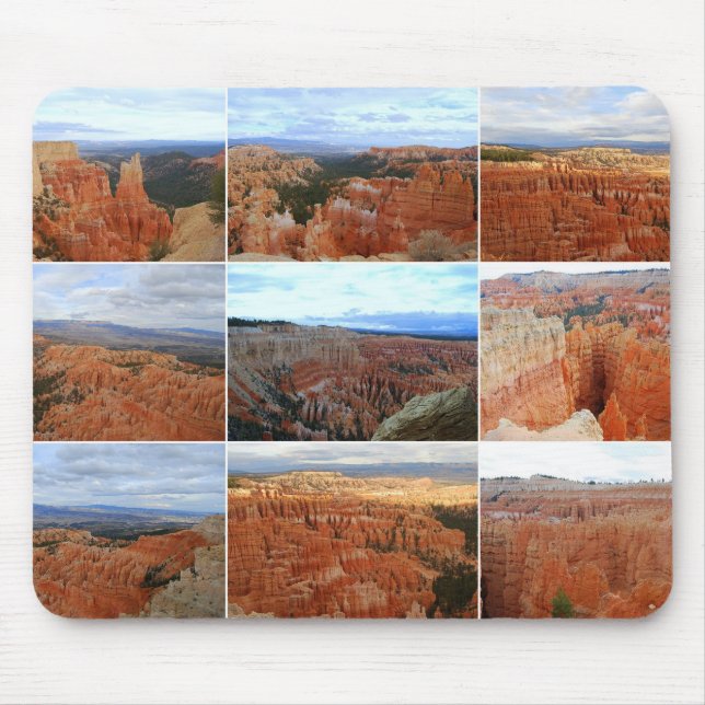 Mousepad Parque Nacional Bryce Canyon, Utah, Collage Mousep (Frente)