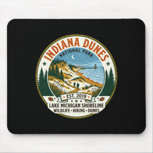 Mousepad parque nacional das dunas de Indiana vintage camin