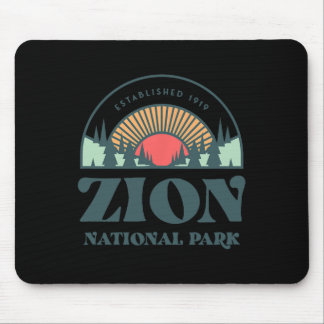 Mousepad Parque Nacional de Utah Zion do Estilo Retro